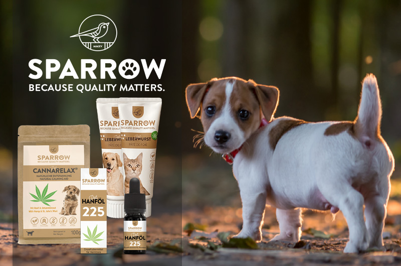 SPARROW – Hanfprodukte mit CBD für Hunde, Katzen & Co.